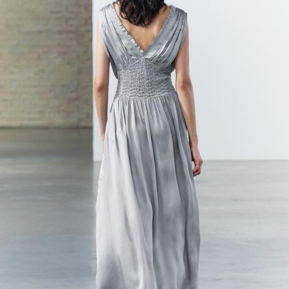 Zara Silver Midi Dress - Picture 14 of 15